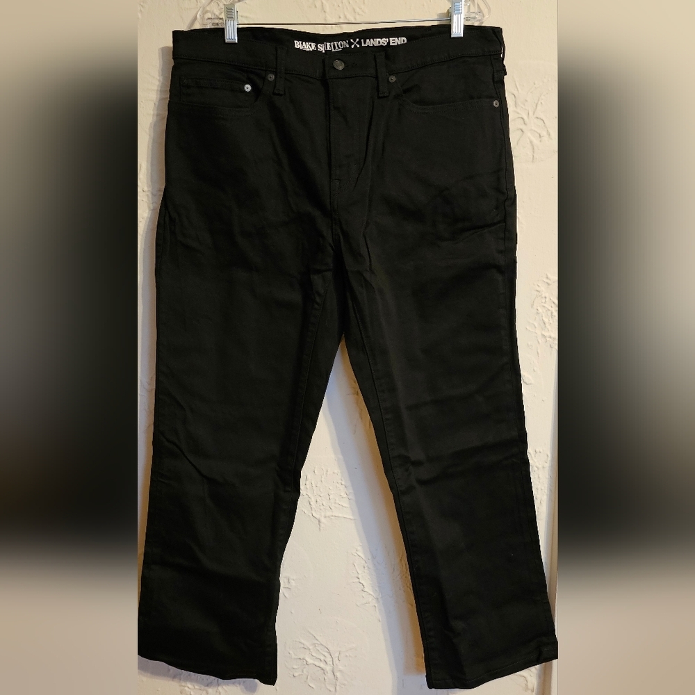 NWT Blake Shelton Lands' End Bootcut Relaxed Fit Jeans 37x28 Mens